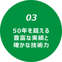 （3）50年を超える豊富な実績と確かな技術力