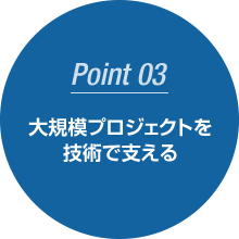 Point 03　大規模プロジェクトを技術で支える